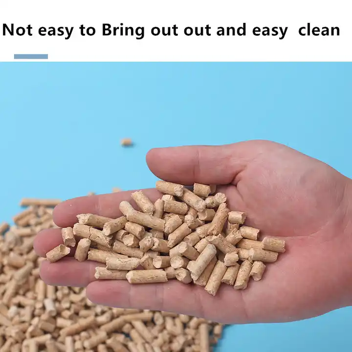 Pine cat litter particles